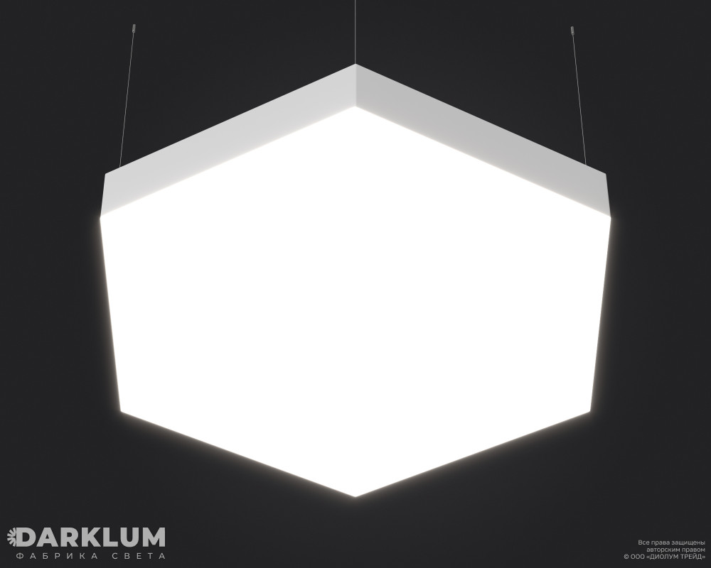 Подвесной светодиодный светильник HEXABOX-1000 92Вт 4000К белый фото 2