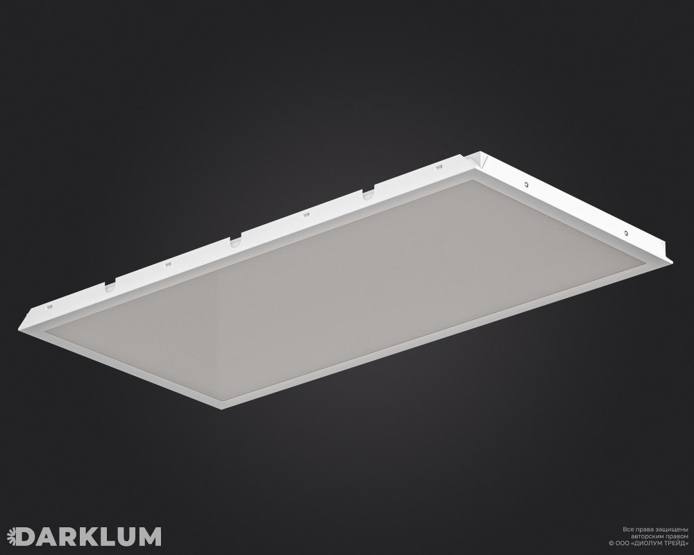 Светодиодный светильник Clip-in (27) 1200х600 70Вт с БАП 2 часа 4000К опал IP54 фото 2