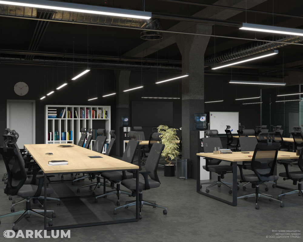 Подвесной линейный светодиодный светильник LP35-500 26Вт 4000К IP20 серый фото 3