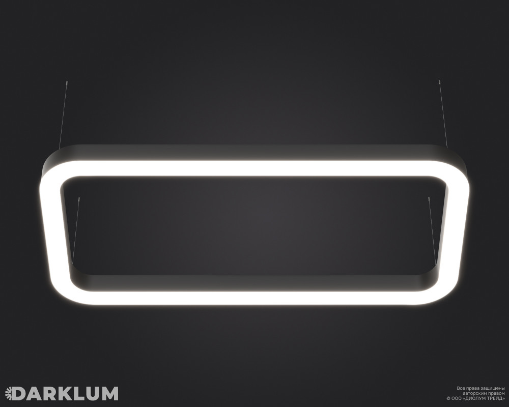 Подвесной светодиодный светильник FRAME-SOFT-1000 66Вт 4000К черный фото 2