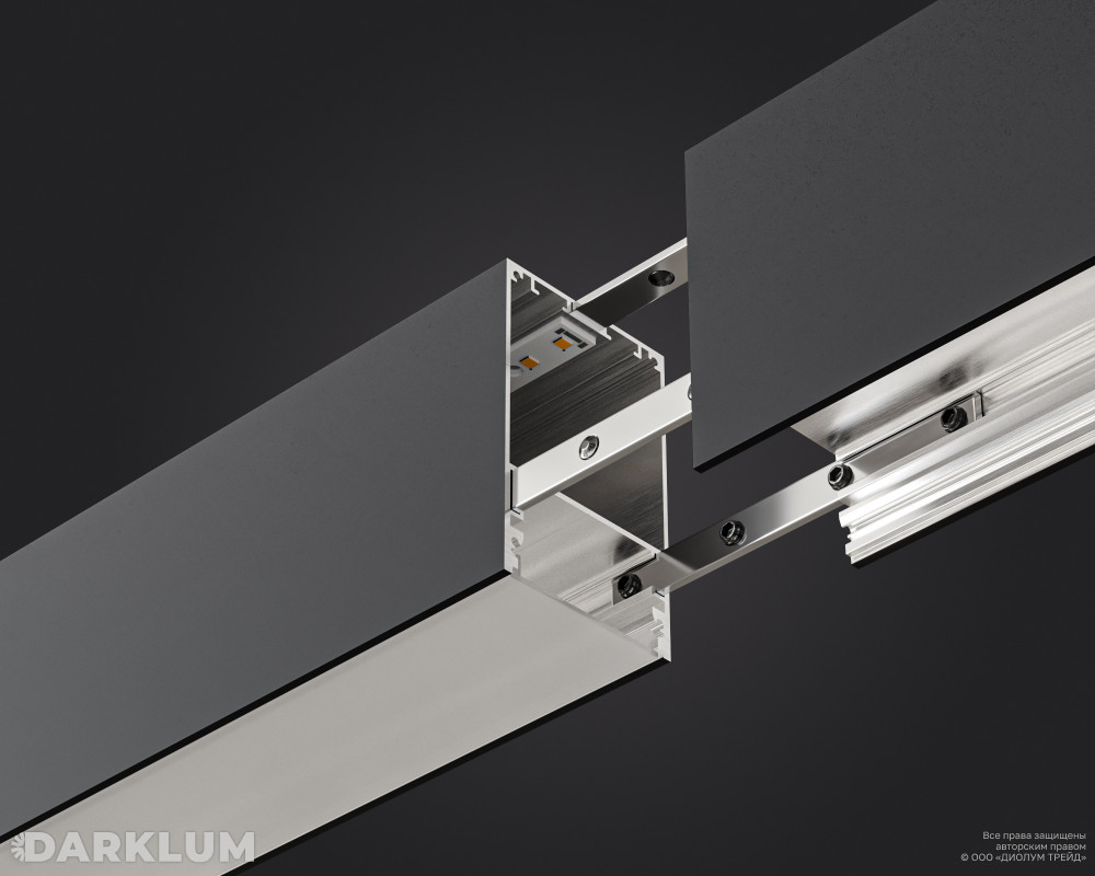 Подвесной линейный светодиодный светильник LP85-1500 41Вт 4000К IP40 серый фото 6