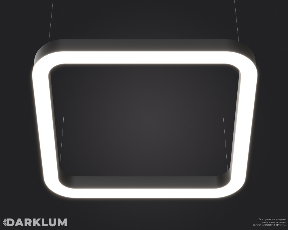 Подвесной светодиодный светильник FRAME-Q-SOFT-1000 4000К 92Вт черный фото 2