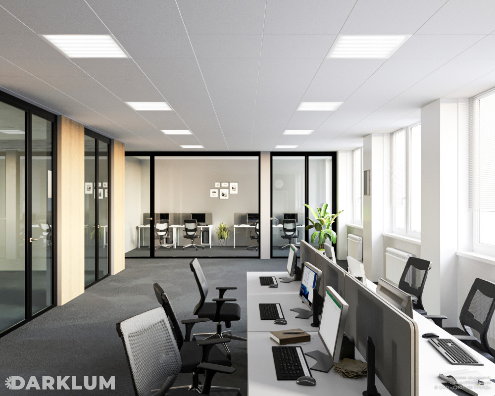 Светодиодный светильник Ecophon Dg 600х600 52Вт 5000К опал IP40 фото 3