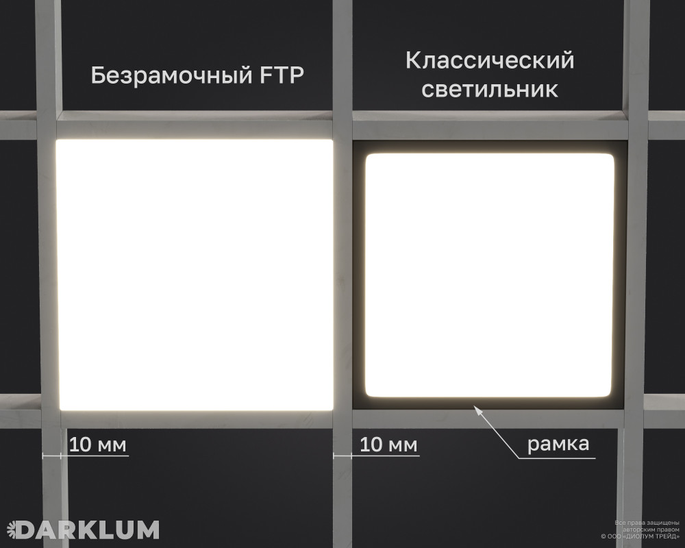 Светодиодный светильник FTP Грильято Домино х1 75х75 (65х65) 6Вт 4000К IP20 фото 6
