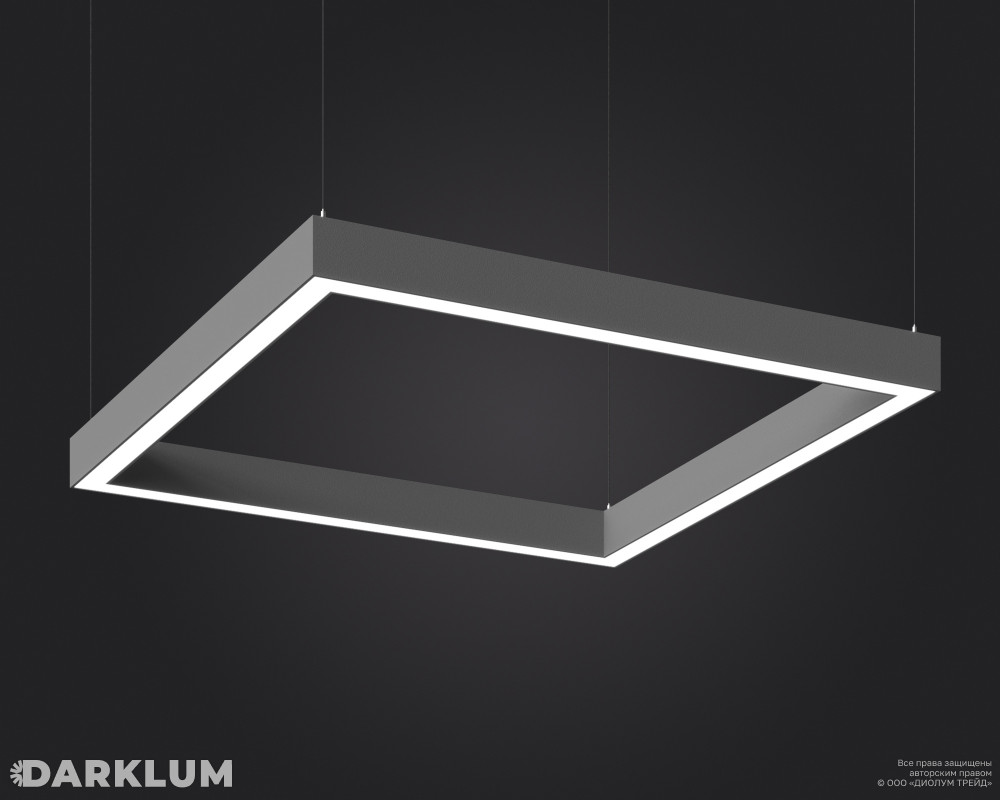 Подвесной светодиодный светильник LP85-FRAME-Q-1000 108Вт 4000К серый фото 2