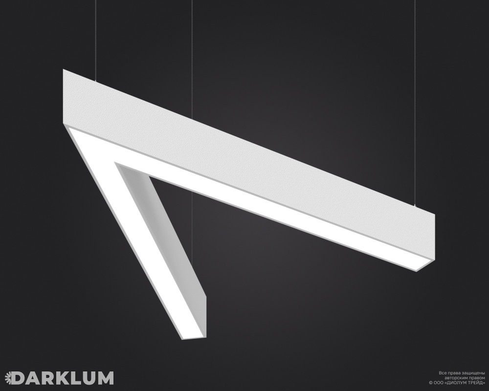 Подвесной светодиодный светильник LP85-BEND-L45-555 28Вт 4000К белый фото 2