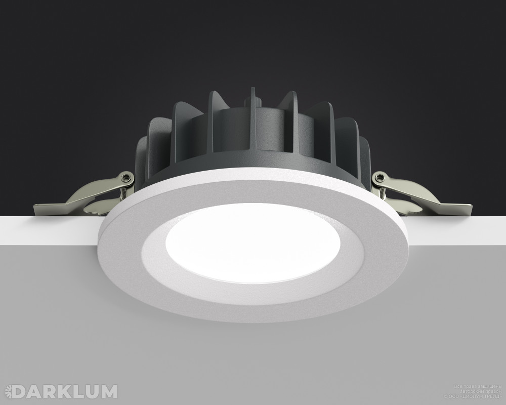 Cветодиодный светильник Downlight круглый 108мм 8Вт 4000К IP54 белый фото 6