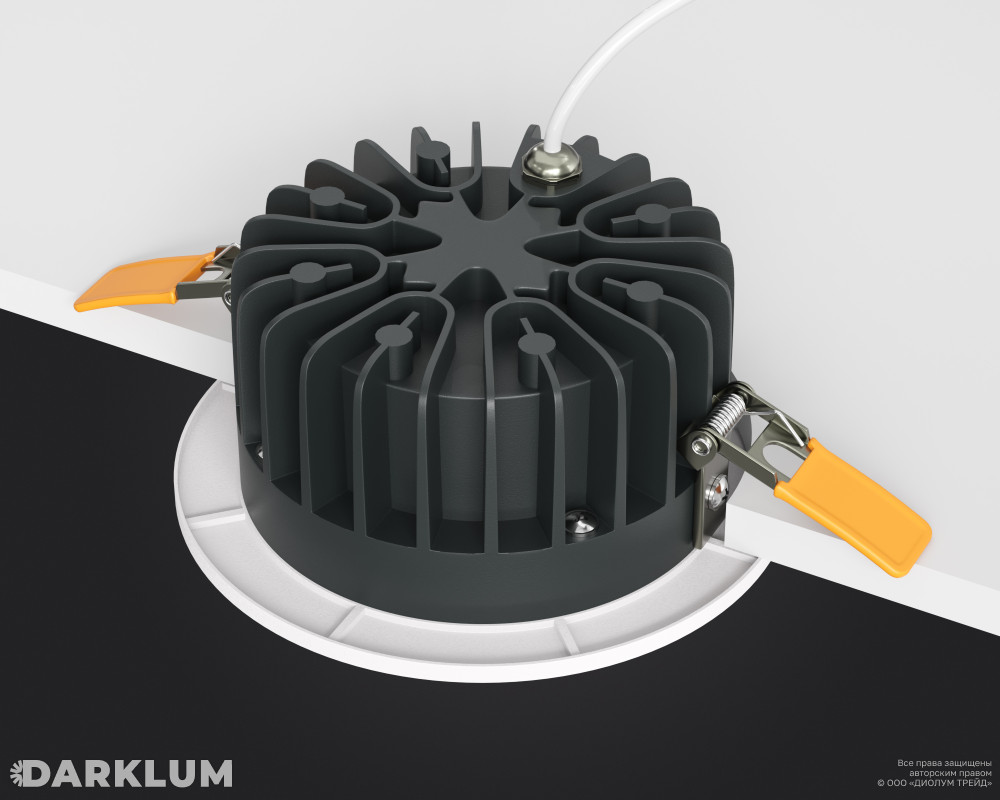 Светодиодный светильник Downlight круглый 140мм 15Вт с БАП 2 часа 4000К IP54 белый фото 5