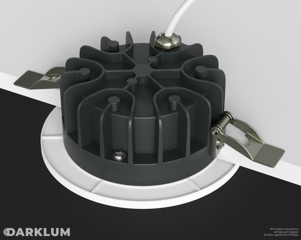 Cветодиодный светильник Downlight круглый 108мм 12Вт 4000К IP54 белый фото 5