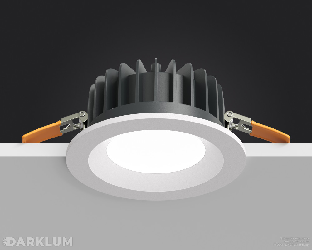 Светодиодный светильник Downlight круглый 140мм 15Вт с БАП 2 часа 4000К IP54 белый фото 6