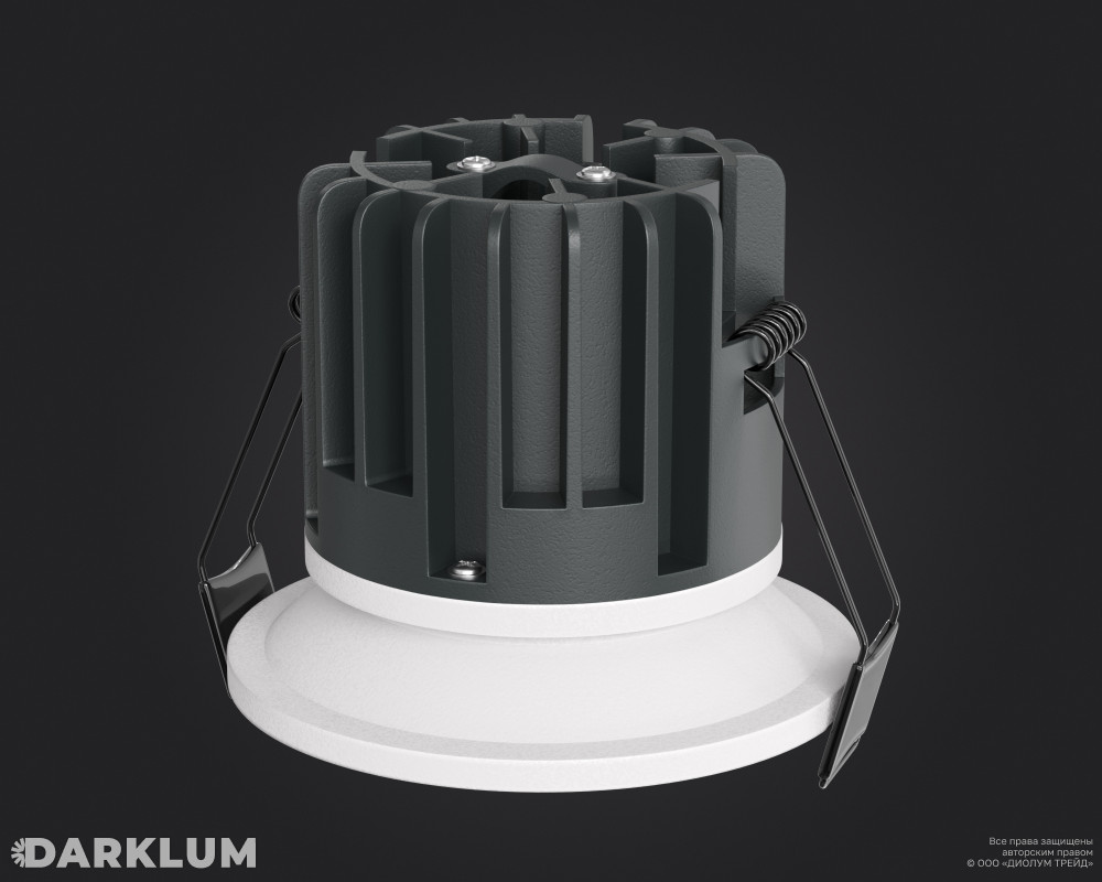Cветодиодный светильник Downlight круглый 77мм 10Вт с БАП 2 часа 4000К IP54 D60 белый фото 2