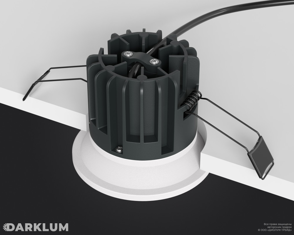Cветодиодный светильник Downlight круглый 77мм 10Вт с БАП 2 часа 4000К IP54 D60 белый фото 5