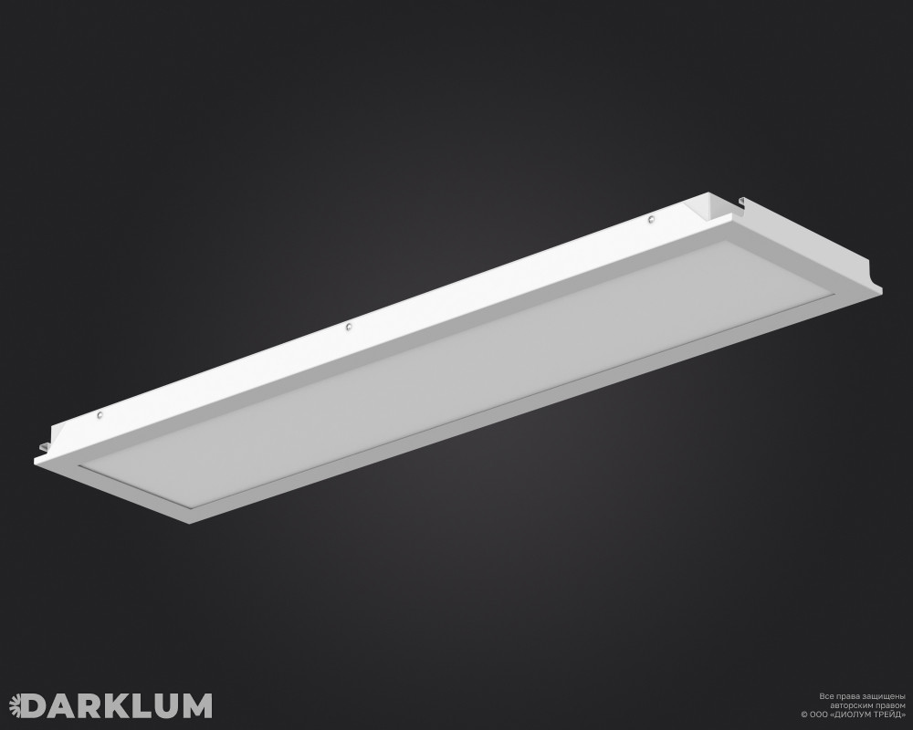 Светодиодный светильник Hook-On A 1200x300 L4108 38Вт с БАП 2 часа SL 4000К опал IP54 фото 5