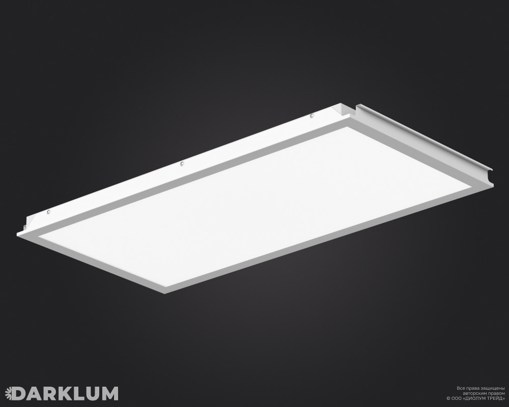 Светодиодный светильник Hook-On A 1200x600 L4108 76Вт с БАП 2 часа SL 4000К опал IP54 фото 1